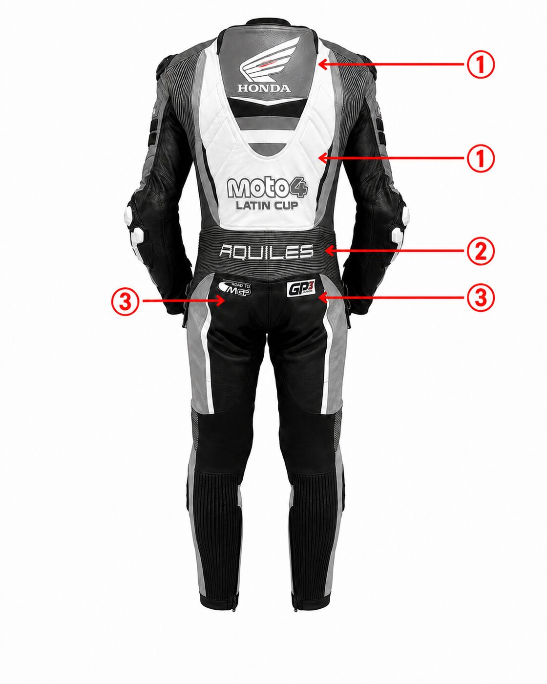Espacios en el traje (espalda)
